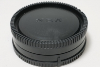 Tylny dekielek, nakrętka obiektywu i zaślepka body Sony NEX E-mount