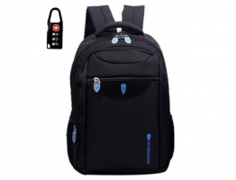 Plecak na laptop Victoria Cross BLUE + zamek na szyfr