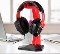 Stojak stand SADES na słuchawki gamingowe RED